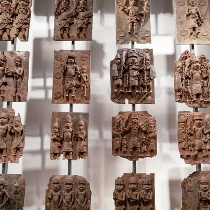 Some of the Benin Bronzes on display at the British Museum in London. Photo: Getty Images