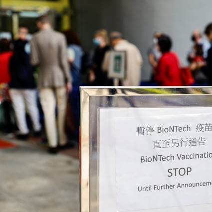 Hong Kong suspended the use of BioNTech coronavirus shots on Wednesday. Photo: Reuters
