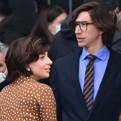 Lady Gaga (left) and Adam Driver in a scene from director Ridley Scott’s House of Gucci. The film may revive the fortunes of the famous Italian fashion brand after sales in 2020 dropped for the first time in six years due to the coronavirus pandemic. Photo: AFP