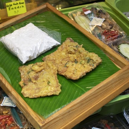 Tempe goreng (front) and tempe for sale in an Indonesian shop in Causeway Bay, Hong Kong. Photo: SCMP / Antony Dickson