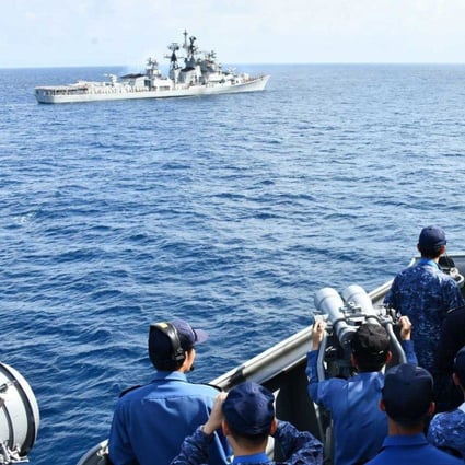 Joint Japan-India naval exercises. Photo: Twitter