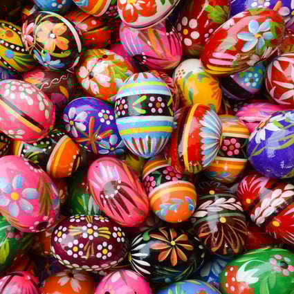 Decorated eggs in Krakow, Poland. Photo: Getty Images