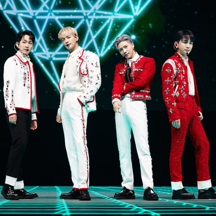 K-pop group Shinee performing at their  Shinee World concert hosted on South Korean streaming platform V Live. Photo: SM Entertainment