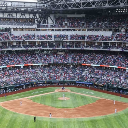 Mlb Nearly 40 000 Fans Pack Stadium As Texas Rangers Welcome Toronto Blue Jays After Covid 19 Restrictions Lifted South China Morning Post Mlb Nearly 40 000 Fans Pack Stadium As Texas Rangers Welcome Toronto Blue Jays After Covid 19 Restrictions Lifted South China Morning Post