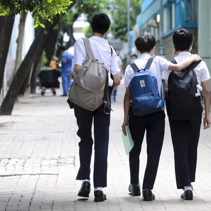 Students walk to school in July 2020. Liberal Studies, which introduced as a secondary school subject in Hong Kong to promote critical thinking, will be renamed “Citizenship and Social Development”. Photo: Dickson Lee