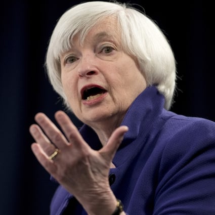 Federal Reserve Chair Janet Yellen, who has urged the adoption of a minimum global corporate income tax, an effort to offset any disadvantages that might arise from the Biden administration’s proposed increase in the US corporate tax rate. Photo: AP 
