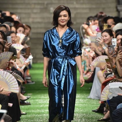 Former actress Rosamund Kwan on the runway for the 20th anniversary of luxury fashion retailer Moiselle in Central, Hong Kong. Today she has substantial investments in property, as well collecting art and luxury fashion. Photo: handout