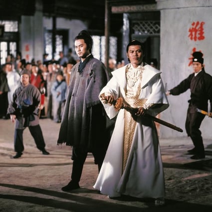 Ti Lung (centre) and Lo Lieh (right) in a still from The Magic Blade (1976). Photo: Celestial Pictures Limited