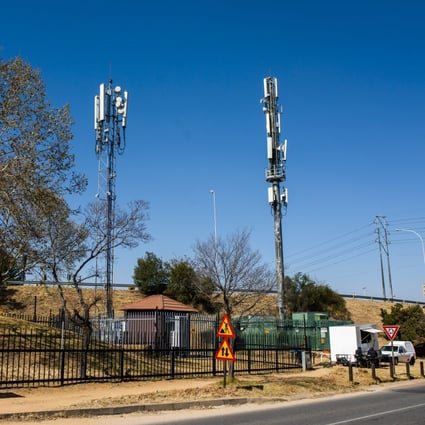 Mobile phone masts in Johannesburg, where Chinese firm Huawei is a supplier, are a reminder of the opportunities in Africa. Photo: Bloomberg