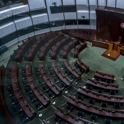 The main chamber at the Legislative Council in Hong Kong. Photo: Bloomberg