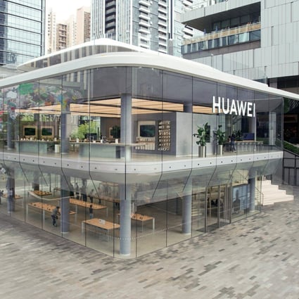 Huawei’s first global flagship store, in Shenzhen, on October 30, 2019. Photo: Reuters