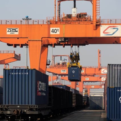 China’s exports grew by 30.6 per cent in March compared to a year earlier, skewed upward by low base from 2020, while imports grew by 38.1  per cent last month from a year earlier. Photo: Xinhua