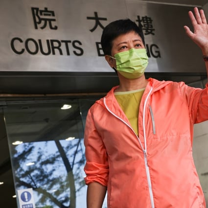 Former lawmaker Helena Wong appears at Eastern Court over a charge of contempt of the Legislative Council on Tuesday. Photo: K. Y. Cheng