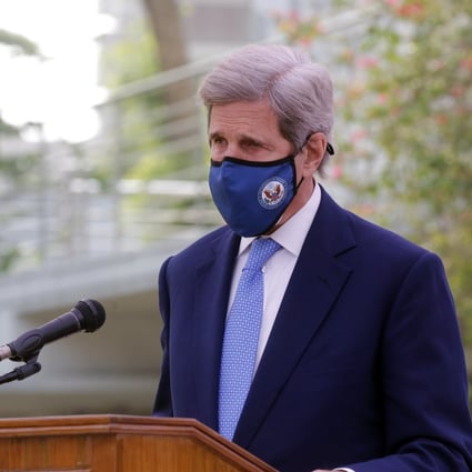 John Kerry, special US envoy on climate, is expected to meet his Chinese counterpart Xie Zhenhua, a long-serving climate diplomat recently reappointed as special envoy. Photo: EPA-EFE