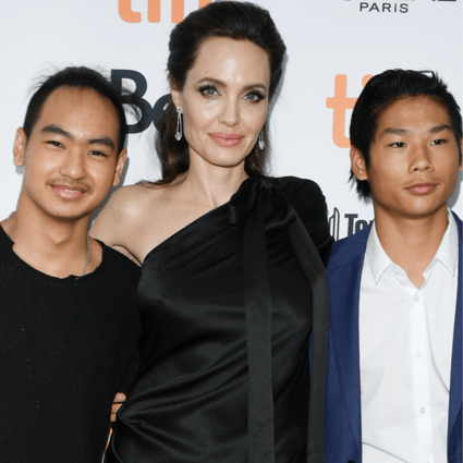 Celebrities born in Asia and subsequently adopted, from Angelina Jolie with sons Maddox and Pax Thien, to Lana Condor and Kevin Kreider. Photo: Getty Images, @lanacondor @kevin.kreider/Instagram