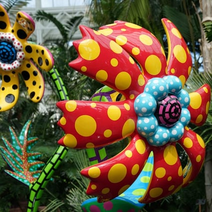 Japanese artist Yayoi Kusama’s ‘My Soul Blooms Forever’ (2019) at the New York Botanical Garden. Photo: Timothy A Clary/AFP 