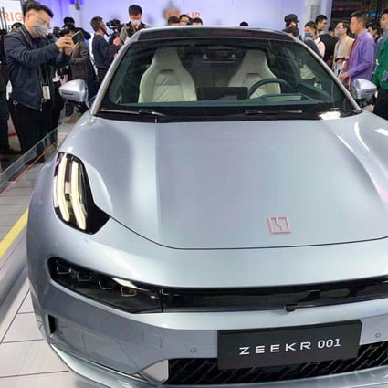 A Zeekr 001 car on display at Geely’s factory y in Hangzhou Bay, China. Photo: Daniel Ren