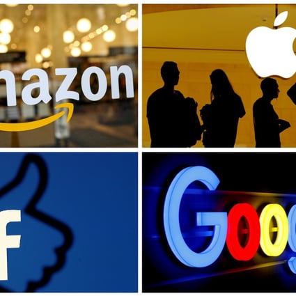 The logos of Amazon, Apple, Facebook and Google in a combination photo. Photo: Reuters