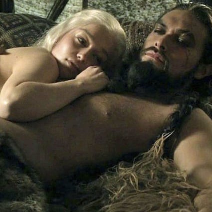A still from Game Of Thrones with Daenerys (Emilia Clarke) and Khal Drogo (Jason Momoa). Photo: HBO