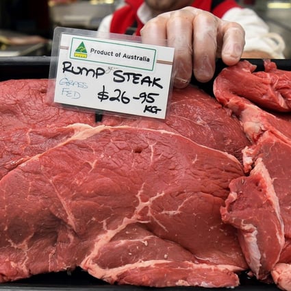 Retail prices of Australian beef in China are often 50 per cent more expensive than South American beef. Photo: AFP