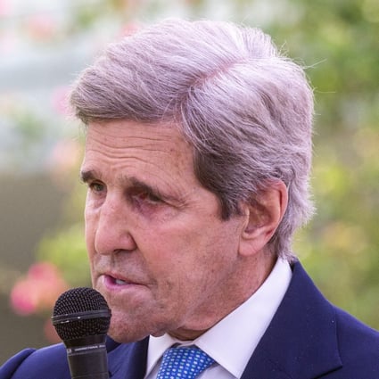 US climate envoy John Kerry speaks at a news conference  in Dhaka, Bangladesh on April 9. Photo: EPA-EFE