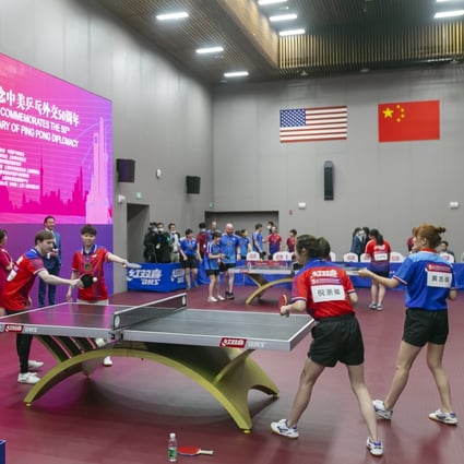 A special event was held in Shanghai on April 10, 2021, to commemorate the 50th anniversary of the Ping-Pong Diplomacy between China and the United States. Photo: Xinhua