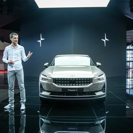 Thomas Ingenlath, the CEO of Polestar, at the 2021 Shanghai Auto Show on Monday. Photo: Handout