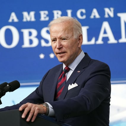 US President Joe Biden delivers remarks on the investments in the proposed US$2  trillion American Jobs Plan on April 7. Economists debate whether the legislation will spur inflation so severe that it would disrupt emerging markets. Photo: abacapress.com via TNS