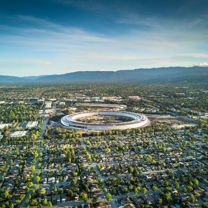 An aerial photo of Apple’s building in Silicon Valley. File photo