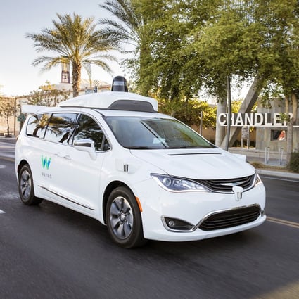 A Waymo Chrysler Pacifica minivan in Chandler, Arizona, where the Google spinoff company is testing its autonomous vehicles. Photo: Handout
