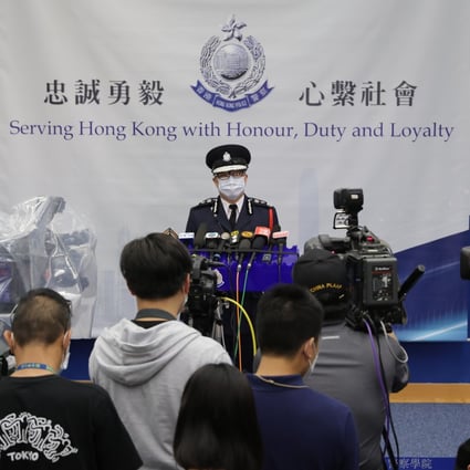 Commissioner of Police Chris Tang speaks to the media after a passing-out parade at Hong Kong Police College in Wong Chuk Hang on April 17. Photo: May Tse