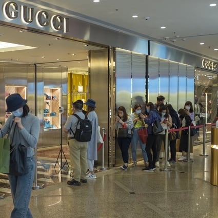 Luxury labels such as Gucci are taking part in some of Hong Kong’s cash coupon redemption programmes to boost sales during the coronavirus pandemic. Photo: Antony Dickson
