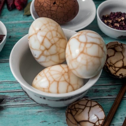 Tea eggs, along with some of the spices used to make the broth. Photo: Shutterstock