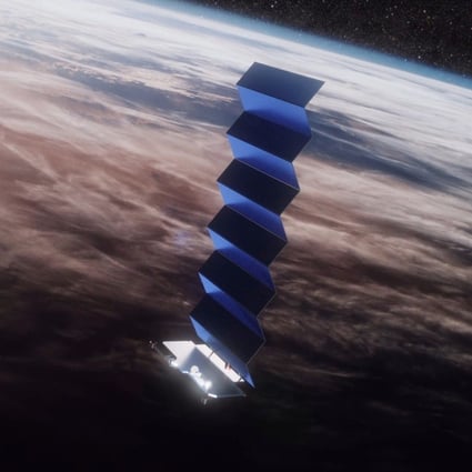 A render of a SpaceX Starlink satellite in orbit. SpaceX has asked to fly 2,824 Starlink satellites at a lower orbit than initially planned. Photo: Handout