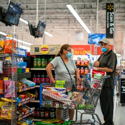 Shoppers at a Walmart store in North Brunswick, New Jersey, US, in July 2020. Photo: Reuters