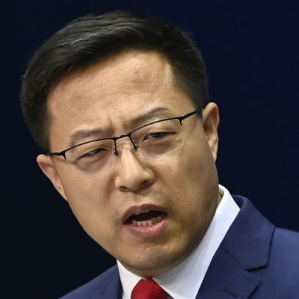 Chinese Foreign Ministry spokesman Zhao Lijian attends a press conference in Beijing in August 2020. Photo: Kyodo