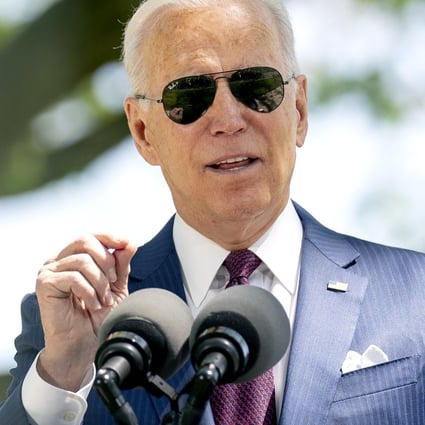 US President Joe Biden speaks at the White House in Washington on Tuesday. Photo: EPA-EFE