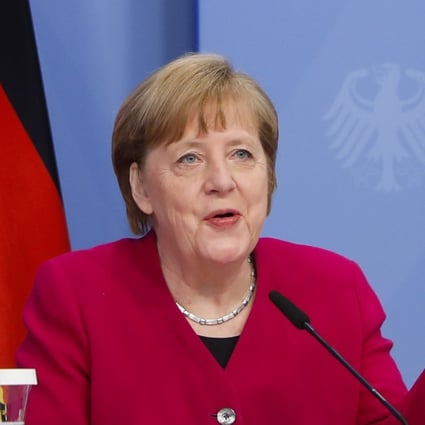 German Chancellor Angela Merkel and Chinese Premier Li Keqiang hold virtual talks on Wednesday. Photo: EPA-EFE