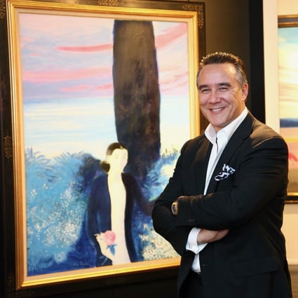 Stéphane Le Pelletier, Asia-Pacific director of Opera Gallery, with an Andre Brasilier artwork. Photo: Handout
