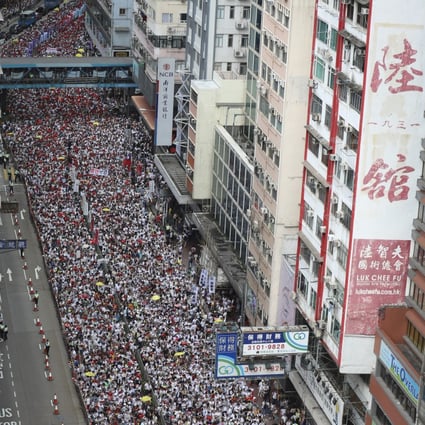 Hundreds of thousands of Hongkongers take to the streets in protest against extradition bill amendments in June, 2019. Photo: James Wendlinger  