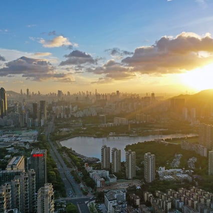 Aerial photo shows the Futian District of Shenzhen, the richest city in southern Guangdong province. Photo: Xinhua