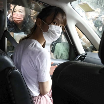 Agnes Chow is released from prison. Photo: May Tse
