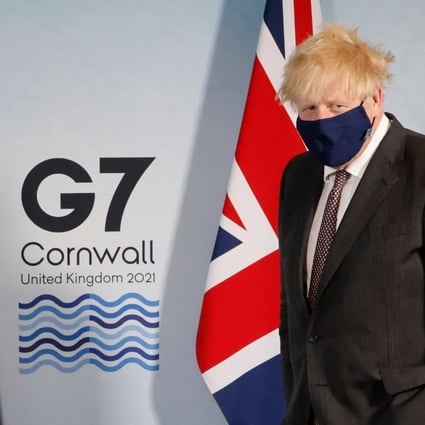 Britain’s Prime Minister Boris Johnson arrives for a bilateral G7 meeting in Carbis Bay, Cornwall on June 12. Photo: AFP