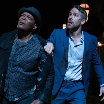 Samuel L. Jackson (left) and Ryan Reynolds in a still from The Hitman’s Wife’s Bodyguard, directed by Patrick Hughes and co-starring Salma Hayek.