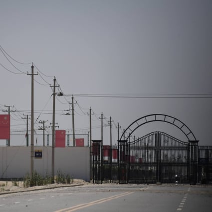 A facility on the outskirts of Hotan in the Xinjiang region believed to be a re-education camp. In 2021, the parliaments of Canada, the Netherlands, Britain, Lithuania and the Czech Republic adopted motions denouncing Beijing’s policies in Xinjiang. Photo: AFP