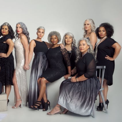 Silver Sisters International is a community of women boldly embracing their grey hair, to fight ageism and sexism surrounding silver manes. Photo: Nicole Barton