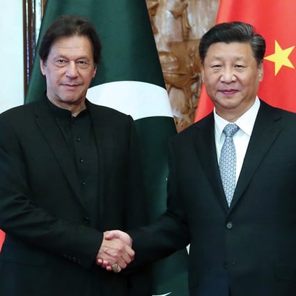 Chinese President Xi Jinping meets Pakistani Prime Minister Imran Khan at the Diaoyutai State Guesthouse in Beijing on October 9, 2019. Photo: Xinhua