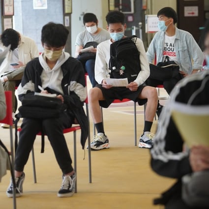 Students get in some last-minute revisions before the DSE English exam at a school in San Po Kong on April 27. Results are due on July 21. Photo: Winson Wong