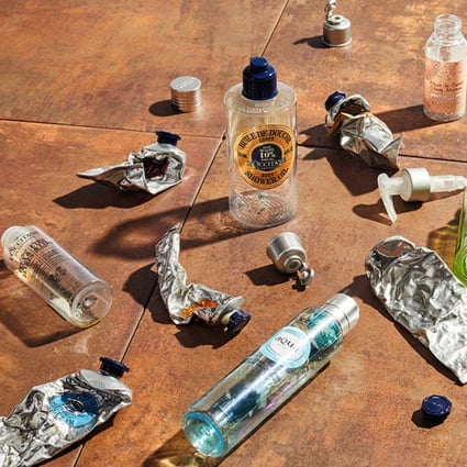 Beauty product makers are working to reduce plastic waste, among them L’Occitane, whose new Hong Kong store accepts empty bottles and tubes, including those of other brands, for recycling. It is also among brands that sell refillable beauty products.
