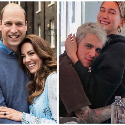Which lucky fans got their fairy tale love story endings? Kate Middleton and Prince William, Justin and Hailey Bieber and Liam Payne and Maya Henry. Photos: @dukeandduchessofcambridge; @nolurbiseev; @liampayne/Instagram